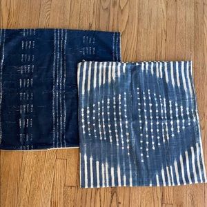 (2) Indigo Mudcloth Pillow Cover - Pottery Barn